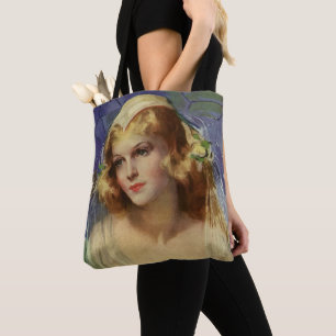 Tote Bag Mariée Vintage tenant une Bible, Mariage Religieux
