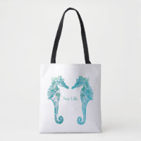 Marine bleu hippocampe Sea Life dessin artistique 