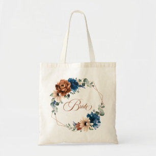 Tote Bag Marine de Terracotta Vert Épouse Mariage géométriq