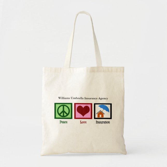 Tote Bag Marketing personnalisé de l'entreprise d'assurance (Devant)