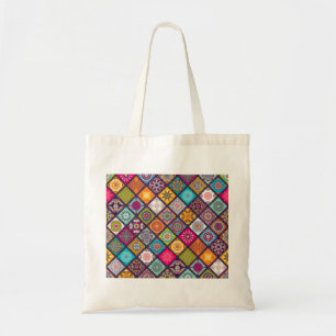 Tote Bag Marocain coloré de motif de mandala