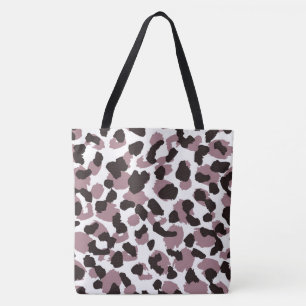 Tote Bag Maroon/Poster de animal noir Fourre-tout