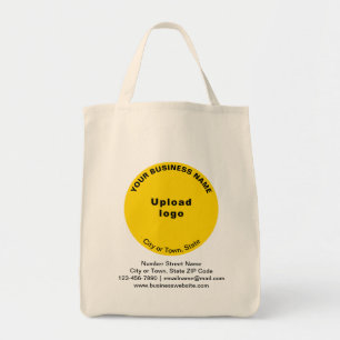 Tote Bag Marque commerciale en forme ronde jaune sur l'épic