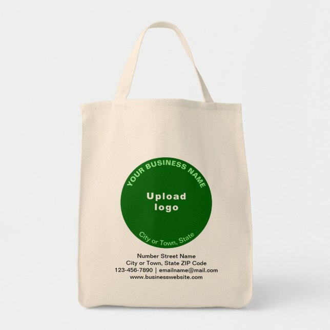 Tote Bag Marque d'affaires Green Round Shape sur l'alimenta (Devant)