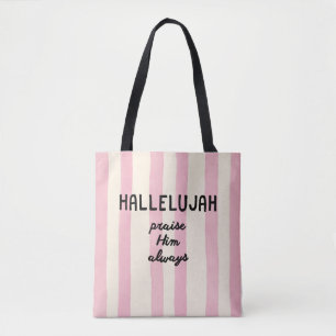 Tote Bag Marque-page main Hallelujah en lettrage Christian