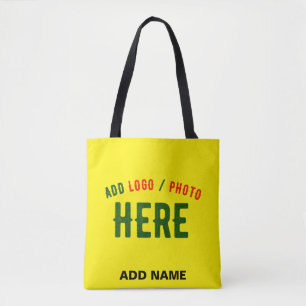 TOTE BAG MARQUE VÉRIFIÉE JAUNE CLAIR ET MODERNE
