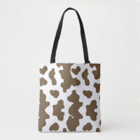 Marron rustique & Impression de vache blanche Cou