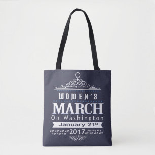 Tote Bag Mars de million de femmes sur le bleu fourre-tout