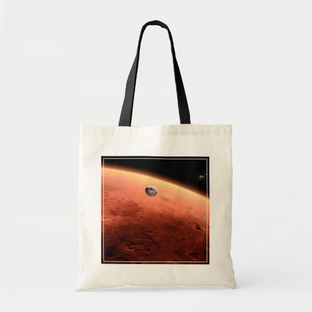 Tote Bag Mars Science Laboratory approchant Mars. (Devant)