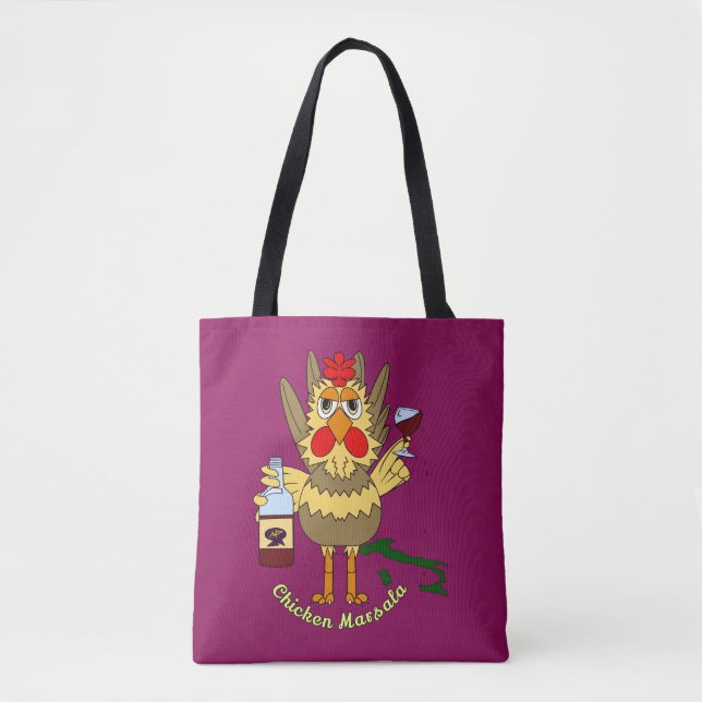Tote Bag Marsala de poulet ~ Drôle poulet (Devant)