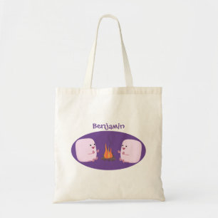 Tote Bag Marshmallows mignons roses par dessin animé sur le