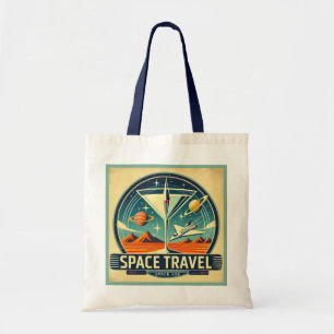 Tote Bag Martini Space Travel 1957 New Worlds Logo