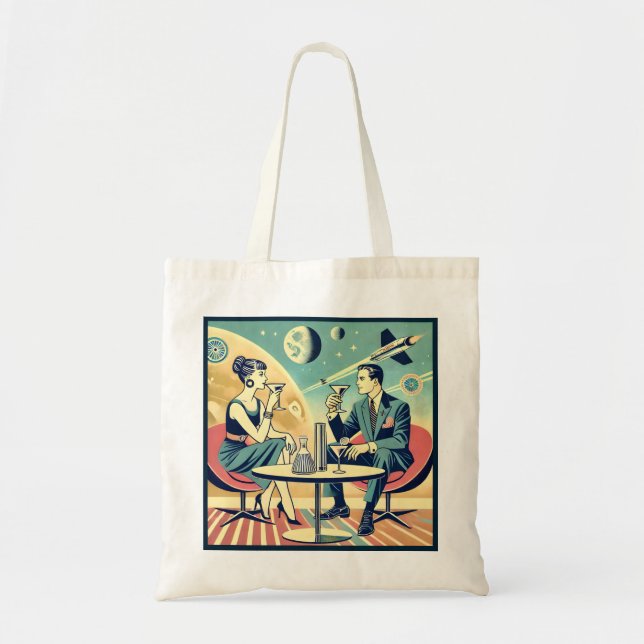 Tote Bag Martini Space Travel Affiches de l'équipage de con (Devant)