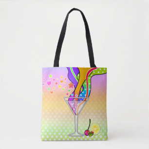 TOTE BAG MARTINI STYLE POP ART DES ANNÉES SOIXANTE