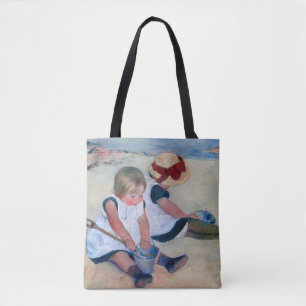 Tote Bag Mary Cassatt Enfants Jouant sur la Plage 1884