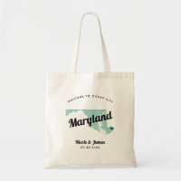 Maryland State Map Mariage Welcome Bag Fourre-tout