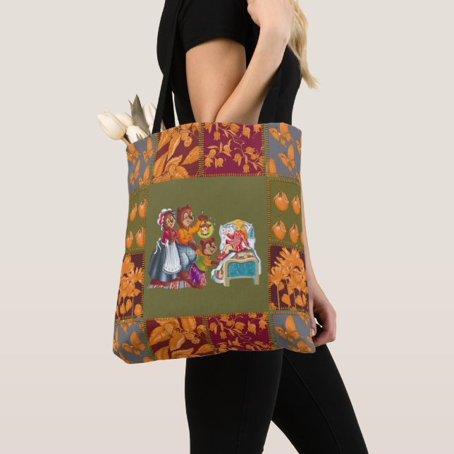 Tote Bag Masha et 3 ours de conte de fées (De près)