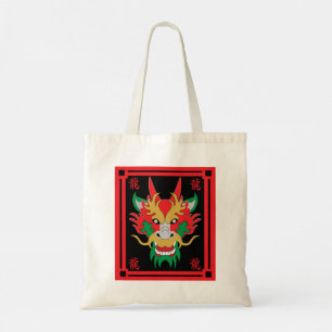 Tote Bag Masques de dragon chinois Art asiatique