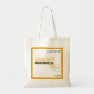 Tote Bag - Massachusetts State Map with City