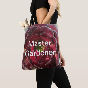 Tote Bag Master Gardener Plante côtier Photo Rouge Succulen