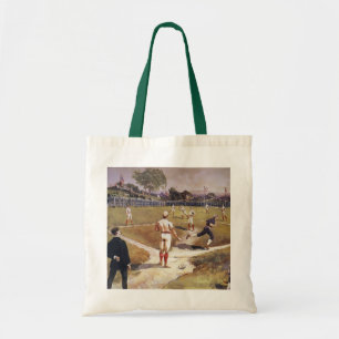 Tote Bag Match de baseball de sport vintage par Henry Sandh