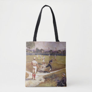Tote Bag Match de baseball de sport vintage par Henry Sandh