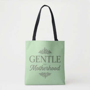 Tote Bag Maternité Douce Typographie Botanique Minimaliste