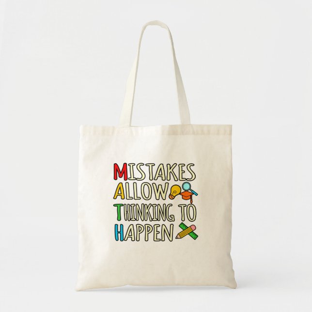 Tote Bag Math Erreurs des élèves Mathématiques Enseignant m (Devant)