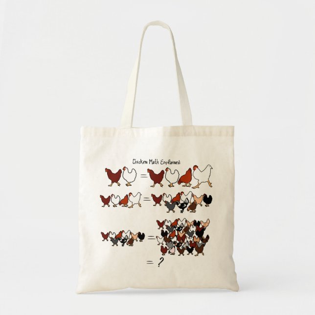 Tote Bag Maths Fourre-tout de poulet (Devant)