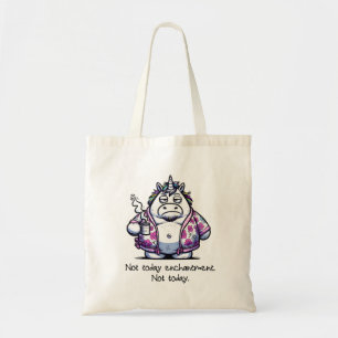 Tote Bag Matin Unicorn Boire du café en peignoir