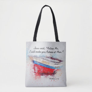 Tote Bag Matthieu 4:19 Jésus dit Suivez-moi la Bible Verse