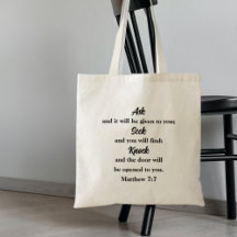 Matthieu 7:7 Poser Chercher Knock Bible Verse