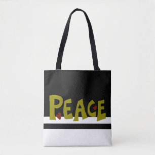 Tote Bag MAZIPOODLES Paix Olive Vert