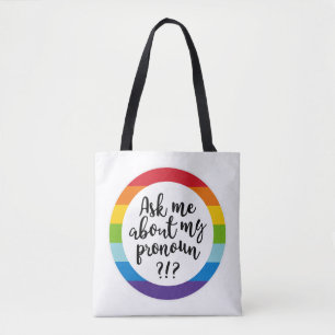 Tote Bag Me Demandez-Moi Mon Pronoun ?