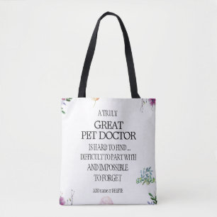 Tote Bag Médecin animal vétérinaire Merci Appréciation