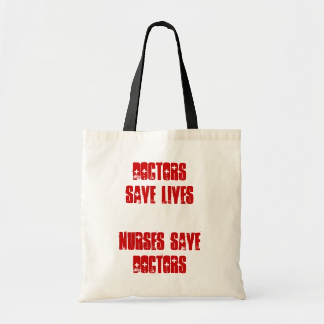 Tote Bag Médecins Save Lives - les infirmières sauvent des (Devant)