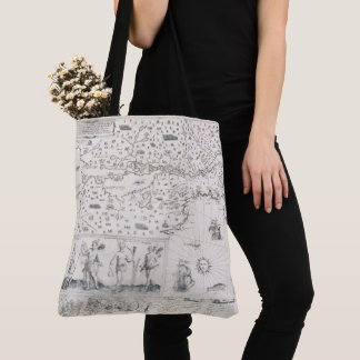 Tote Bag Medieval World Map Québec Nouvelle-France America