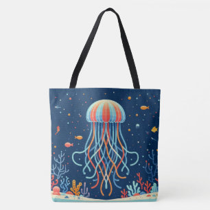 Tote Bag méduse marine/plage/côtière