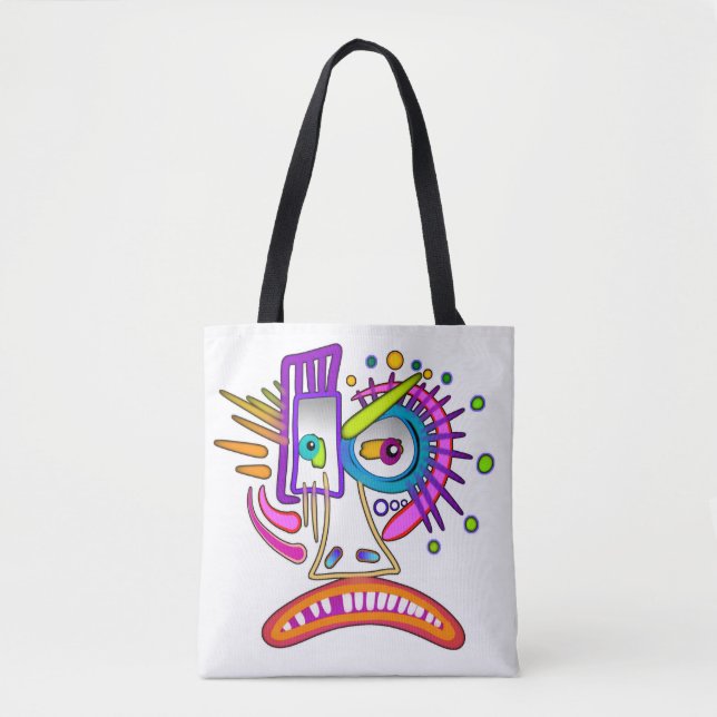TOTE BAG MÉÉMOGIE EMOJI DE TRIBAL FROWNIE (Devant)
