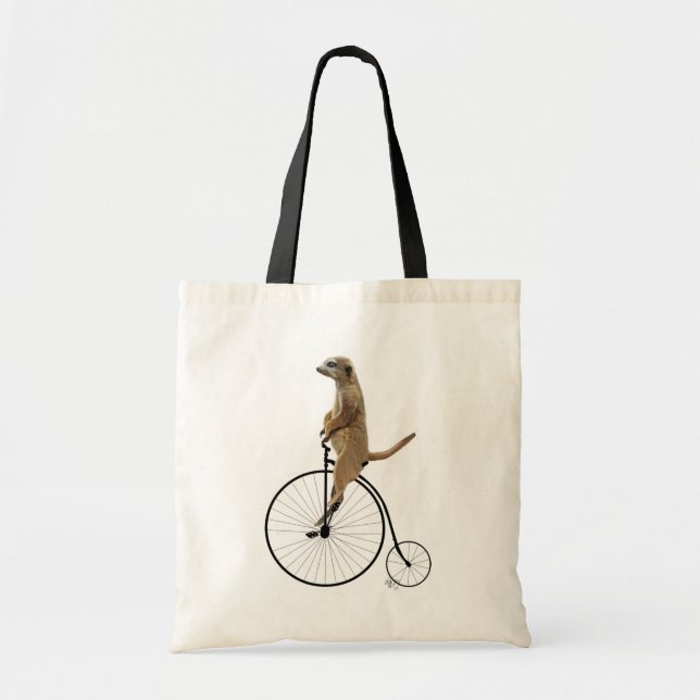 Tote Bag Meerkat sur Black Penny Farthing (Devant)