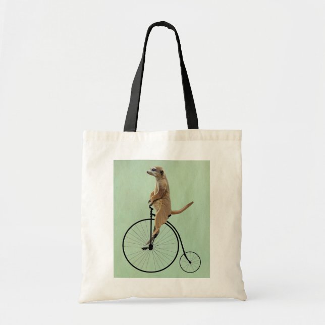 Tote Bag Meerkat sur Black Penny Farthing 2 (Devant)