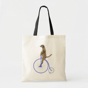 Tote Bag Meerkat Sur Blue Penny Farthing