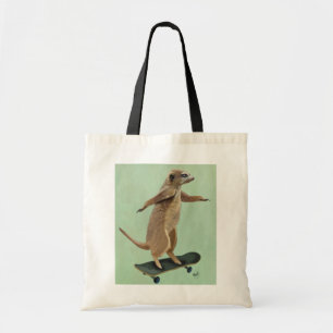Tote Bag Meerkat Sur Skateboard 3