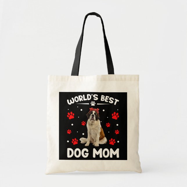 Tote Bag Meilleur Bernard Dog Maman Fête des Mères Drôle (Devant)