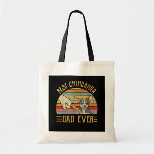 Tote Bag Meilleur Chihuahua Papa Jamais Rétro Vintage