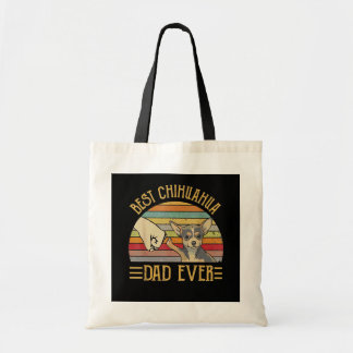 Tote Bag Meilleur Chihuahua Papa Jamais Rétro Vintage