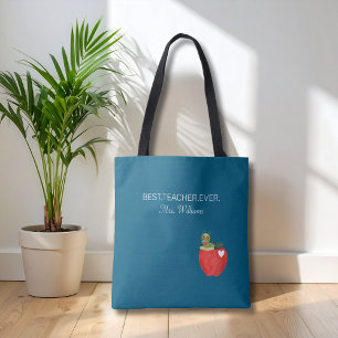 Tote Bag Meilleur enseignant de tous les temps Apple Custo