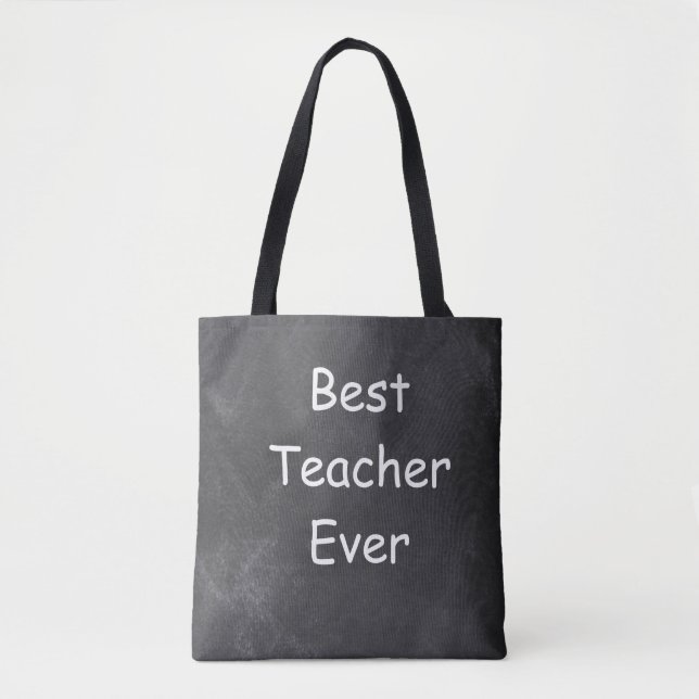 Tote Bag Meilleur enseignant jamais Chalkboard Design Idée  (Devant)