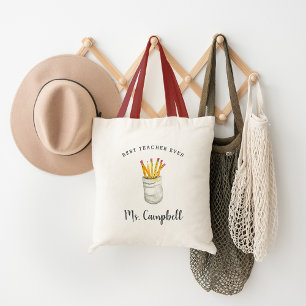 Tote Bag Meilleur enseignant jamais   Personnalisé