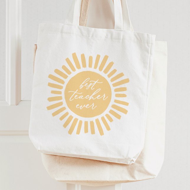Tote Bag Meilleur enseignant jamais Sunshine Appréciation d (Créateur téléchargé)